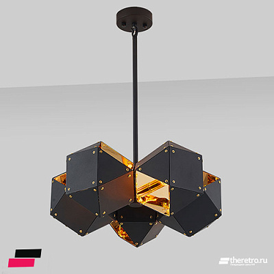 Welles 5 Spoke Pendant Lamp Розовое золото  фото 1