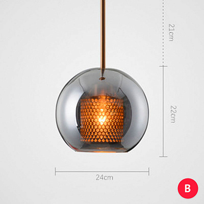 Стеклянный светильник подвес в стиле лофт фото 11