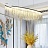 Metall Rain Line Chandelier Медный120 см   фото 14