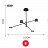 Светодиодная люстра в скандинавском стиле MOTVIKT Черный C фото 9
