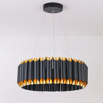 Люстра GALLIANO ROUND SUSPENSION LIGHT by DELIGHTFULL 60 см  Черный  фото 1