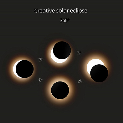 Светильник CREATIVE SOLAR ECLIPSE Черный  фото 1