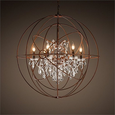 Restoration Hardware Twin Orb Crystal Chandelier 35 см    фото 1