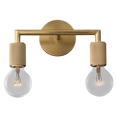 Бра RH Utilitaire Double Sconce Никель  фото 1