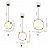 Подвесные светильники со стеклянными круглыми плафонами в кольцевом каркасе EXIST F фото 3
